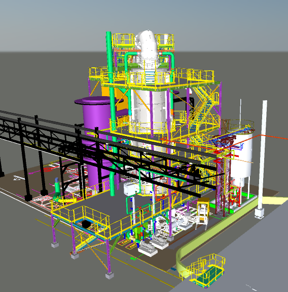 Diseño de sistemas auxiliares para horno rotativo y stripping industrial